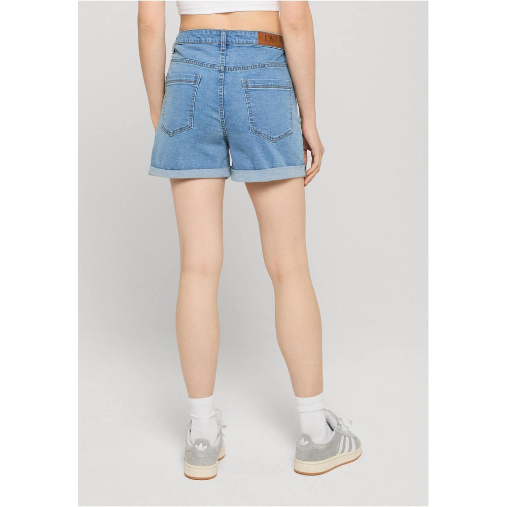 Urban Classics - High Waist Denim Shorts - Blue
